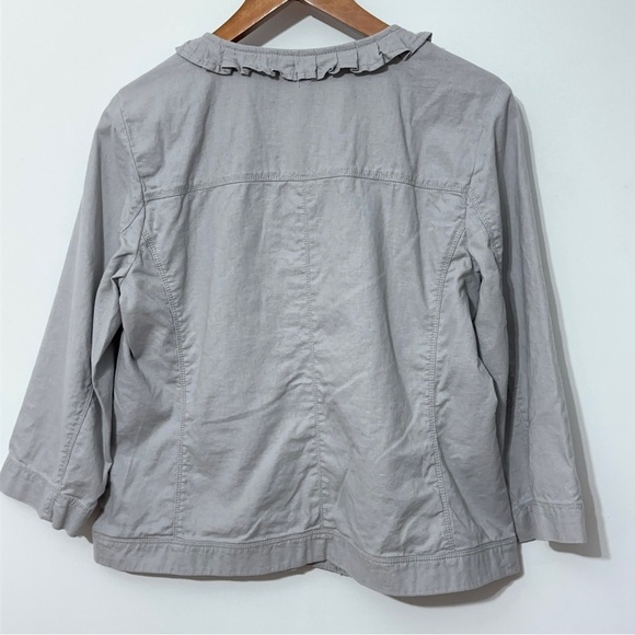 Ann Taylor Loft Womens Ruffle Neck Shirt - Picture 3 of 4